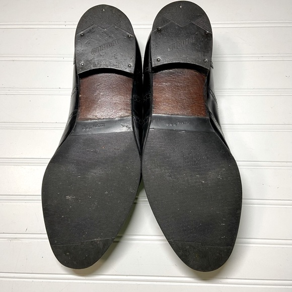 Stacy Adams Mens Sz 12 Black Leather Oxford Shoes Pre Owned Very Good Condition - Picture 4 of 6